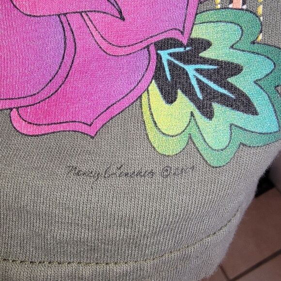 Nancy Lenches "Guatemala" floral Vintage t-shirt size 1x - Picture 3 of 6